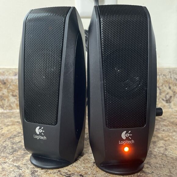 Logitech S-120 2.0 Desktop Computer Speaker System Black 880-000065 3.5mm Jack - Picture 6 of 7